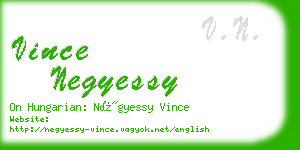 vince negyessy business card